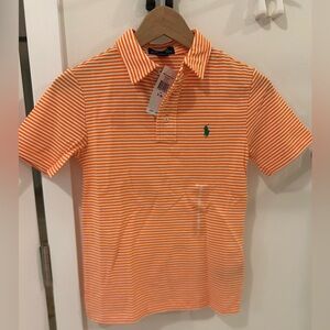 Ralph Lauren Polo - Orange and White Striped Shirt - kids